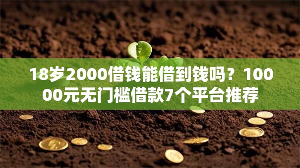18岁2000借钱能借到钱吗？10000元无门槛借款7个平台推荐