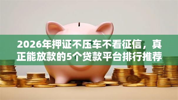 2026年押证不压车不看征信，真正能放款的5个贷款平台排行推荐
