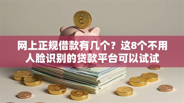 网上正规借款有几个？这8个不用人脸识别的贷款平台可以试试