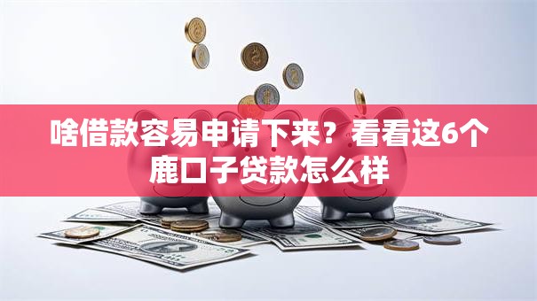 啥借款容易申请下来？看看这6个鹿口子贷款怎么样