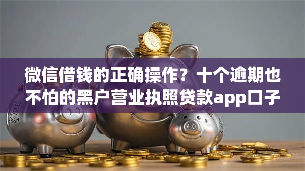 微信借钱的正确操作？十个逾期也不怕的黑户营业执照贷款app口子