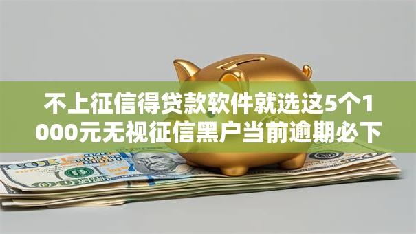 不上征信得贷款软件就选这5个1000元无视征信黑户当前逾期必下款的口子