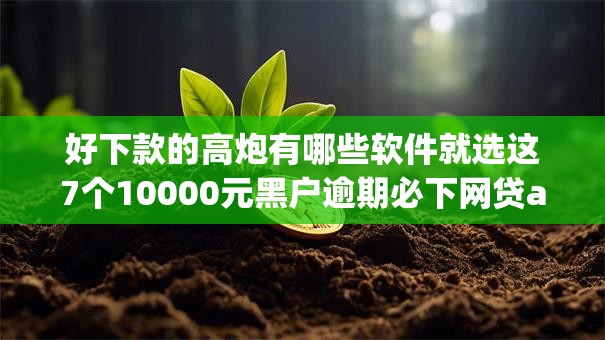 好下款的高炮有哪些软件就选这7个10000元黑户逾期必下网贷app名单