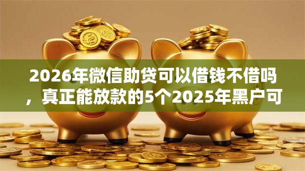 2026年微信助贷可以借钱不借吗，真正能放款的5个2025年黑户可以下款的口子推荐