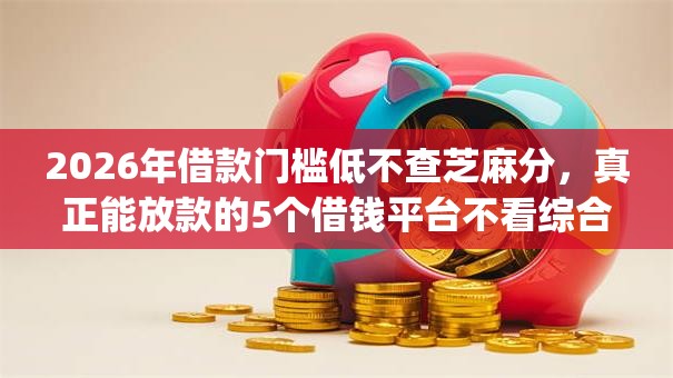 2026年借款门槛低不查芝麻分，真正能放款的5个借钱平台不看综合评估的app推荐