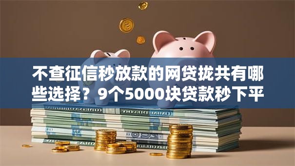 不查征信秒放款的网贷拢共有哪些选择？9个5000块贷款秒下平台详解
