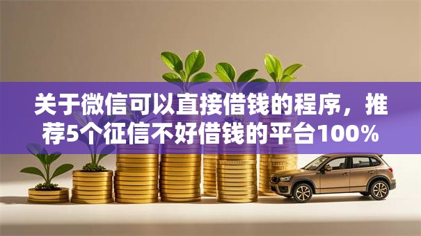 关于微信可以直接借钱的程序，推荐5个征信不好借钱的平台100%能借到给你