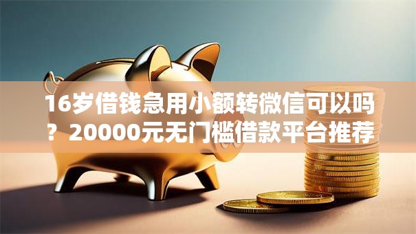 16岁借钱急用小额转微信可以吗?20000元无门槛借款平台推荐,5个网贷平台大全盘点 16岁借钱急用小额转微信可以吗?20000元无门槛借款平台推荐,5个网贷平台大全盘点