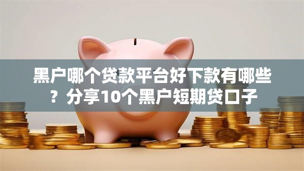 黑户哪个贷款平台好下款有哪些？分享10个黑户短期贷口子