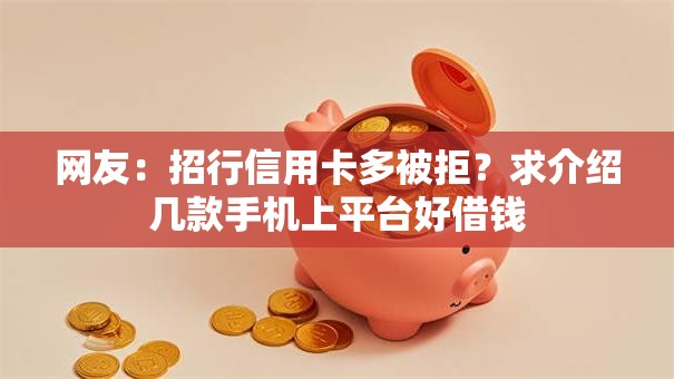 网友：招行信用卡多被拒？求介绍几款手机上平台好借钱