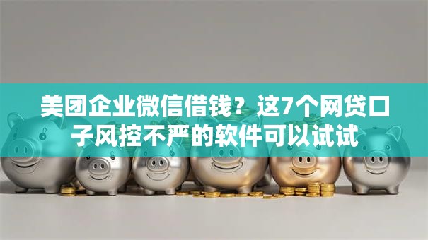 美团企业微信借钱？这7个网贷口子风控不严的软件可以试试