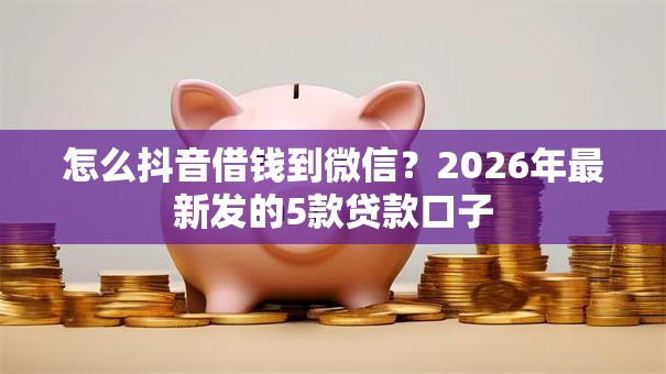 怎么抖音借钱到微信?2026年最新发的5款贷款口子 怎么抖音借钱到微信?2026年最新发的5款贷款口子
