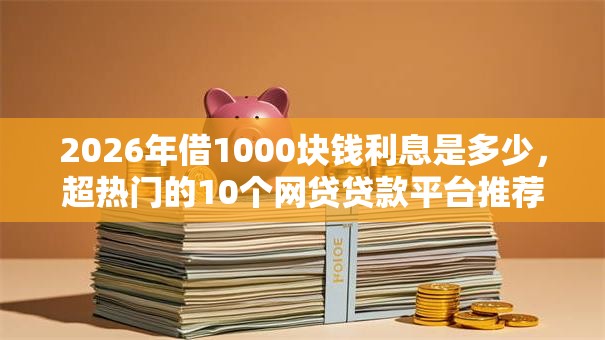 2026年借1000块钱利息是多少，超热门的10个网贷贷款平台推荐
