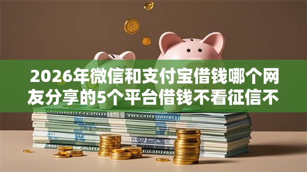 2026年微信和支付宝借钱哪个网友分享的5个平台借钱不看征信不看逾期,不看欠款我觉得不错！
