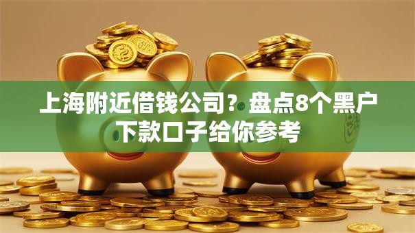 上海附近借钱公司？盘点8个黑户下款口子给你参考
