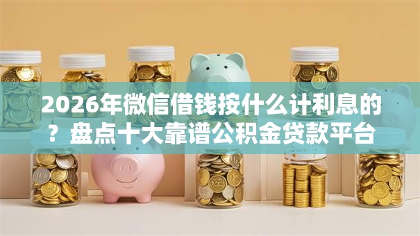 2026年微信借钱按什么计利息的？盘点十大靠谱公积金贷款平台