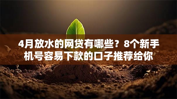 4月放水的网贷有哪些？8个新手机号容易下款的口子推荐给你