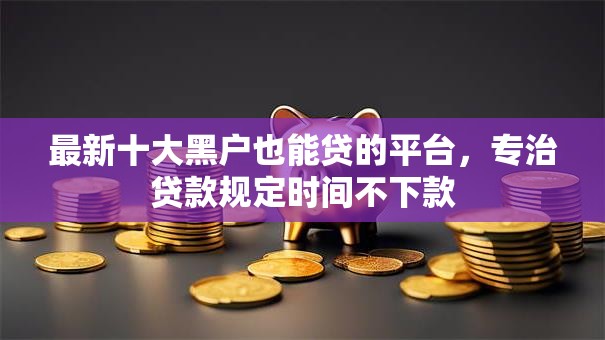 最新十大黑户也能贷的平台,专治贷款规定时间不下款 最新十大黑户也能贷的平台,专治贷款规定时间不下款