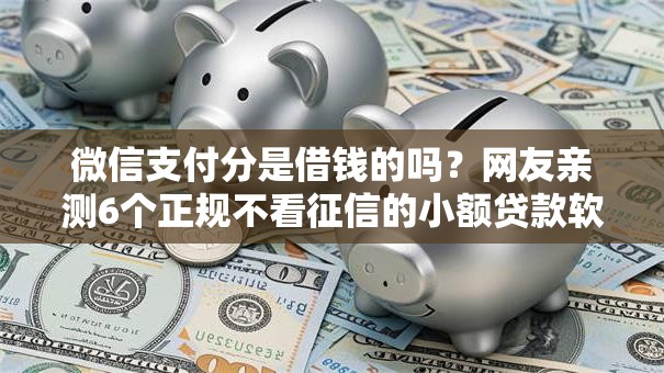 微信支付分是借钱的吗？网友亲测6个正规不看征信的小额贷款软件盘点