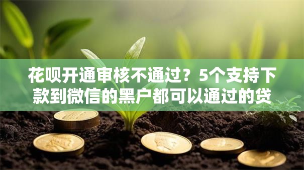 花呗开通审核不通过?5个支持下款到微信的黑户都可以通过的贷款平台 花呗开通审核不通过?5个支持下款到微信的黑户都可以通过的贷款平台