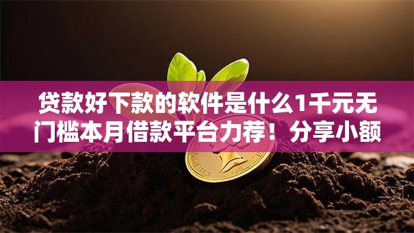 贷款好下款的软件是什么1千元无门槛本月借款平台力荐！分享小额网贷口子1千元无门槛借款