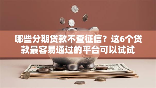 哪些分期贷款不查征信？这6个贷款最容易通过的平台可以试试