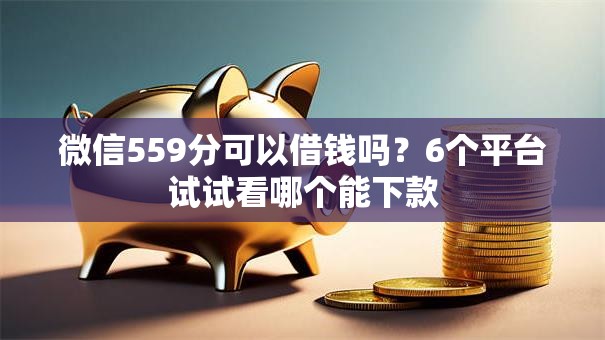 微信559分可以借钱吗？6个平台试试看哪个能下款