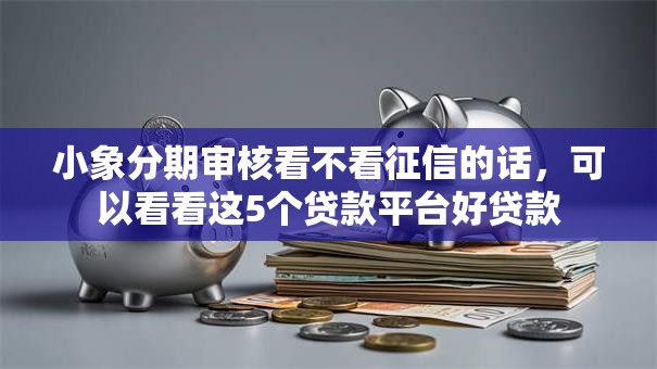 小象分期审核看不看征信的话，可以看看这5个贷款平台好贷款