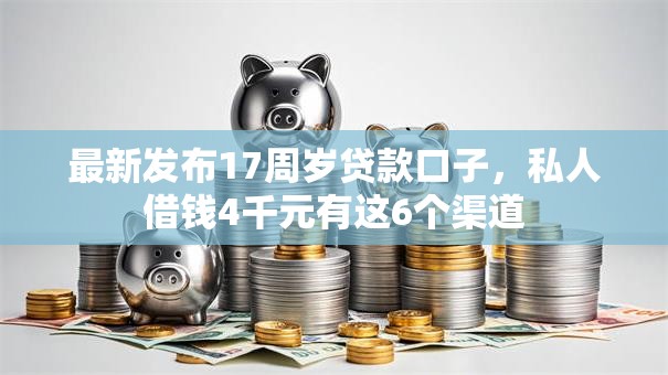 最新发布17周岁贷款口子，私人借钱4千元有这6个渠道
