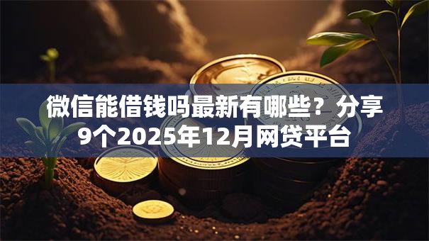 微信能借钱吗最新有哪些？分享9个2025年12月网贷平台