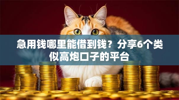急用钱哪里能借到钱？分享6个类似高炮口子的平台