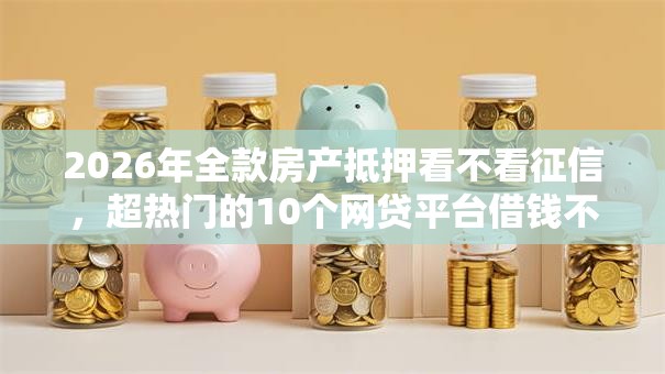 2026年全款房产抵押看不看征信,超热门的10个网贷平台借钱不上征信记录的推荐 2026年全款房产抵押看不看征信,超热门的10个网贷平台借钱不上征信记录的推荐