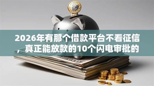 2026年有那个借款平台不看征信，真正能放款的10个闪电审批的软件推荐