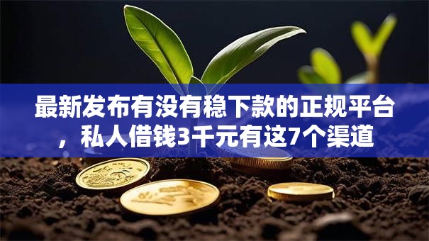 最新发布有没有稳下款的正规平台，私人借钱3千元有这7个渠道
