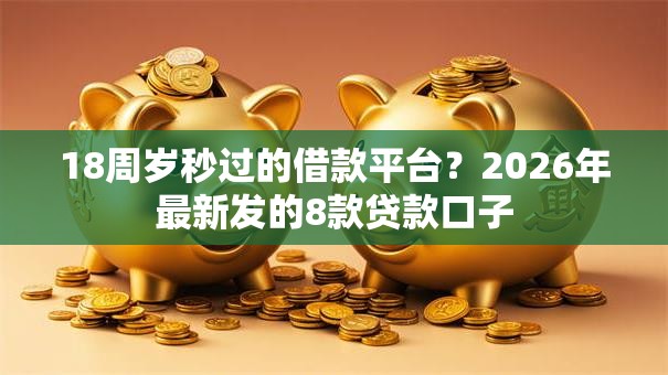 18周岁秒过的借款平台？2026年最新发的8款贷款口子
