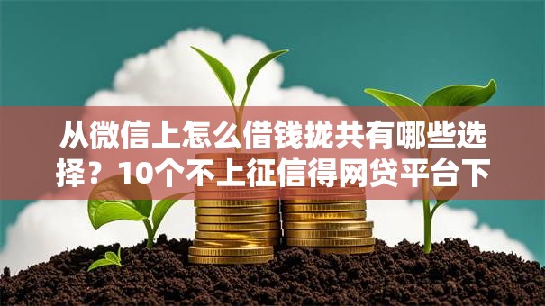 从微信上怎么借钱拢共有哪些选择?10个不上征信得网贷平台下载详解 从微信上怎么借钱拢共有哪些选择?10个不上征信得网贷平台下载详解