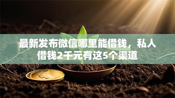 最新发布微信哪里能借钱，私人借钱2千元有这5个渠道
