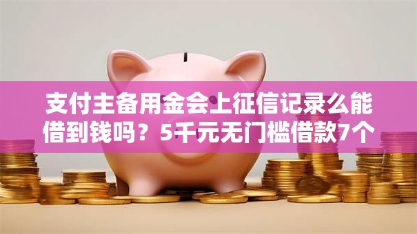 支付主备用金会上征信记录么能借到钱吗？5千元无门槛借款7个平台推荐