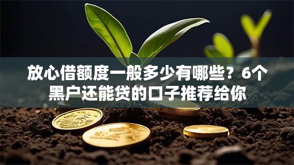 放心借额度一般多少有哪些？6个黑户还能贷的口子推荐给你