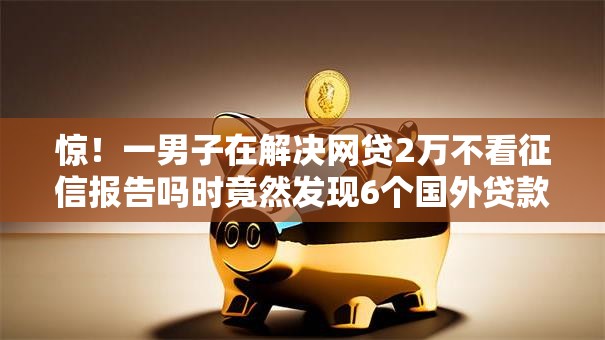 惊！一男子在解决网贷2万不看征信报告吗时竟然发现6个国外贷款平台，事后分享了出来