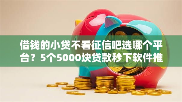 借钱的小贷不看征信吧选哪个平台？5个5000块贷款秒下软件推荐