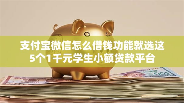 支付宝微信怎么借钱功能就选这5个1千元学生小额贷款平台
