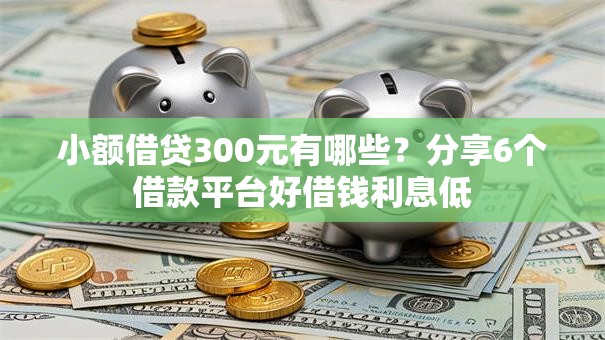 小额借贷300元有哪些？分享6个借款平台好借钱利息低
