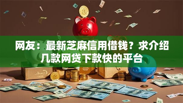 网友：最新芝麻信用借钱？求介绍几款网贷下款快的平台