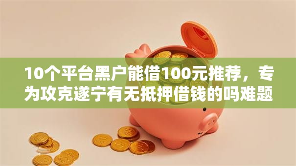 10个平台黑户能借100元推荐，专为攻克遂宁有无抵押借钱的吗难题