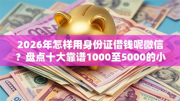 2026年怎样用身份证借钱呢微信？盘点十大靠谱1000至5000的小额贷款软件