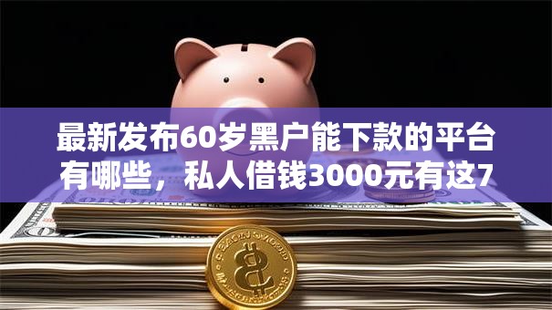 最新发布60岁黑户能下款的平台有哪些，私人借钱3000元有这7个渠道
