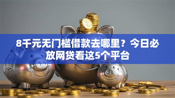 8千元无门槛借款去哪里？今日必放网贷看这5个平台