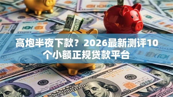 高炮半夜下款？2026最新测评10个小额正规贷款平台