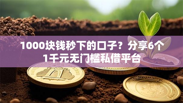 1000块钱秒下的口子?分享6个1千元无门槛私借平台 1000块钱秒下的口子?分享6个1千元无门槛私借平台
